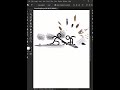 Stick men fight in Photoshop