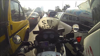 Motosikletli 112 Acil Sağlık Ekibi Kazaya Ulaşma Çabası.