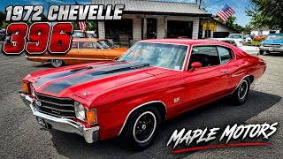 Test Drive 1972 Chevrolet Chevelle 396 4 Speed $37,900 Maple Motors #3652