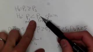 Hypothesis Test for Two Sample Proportion