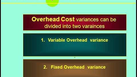 FORMULA FOR OVERHEAD COST VARIANCE