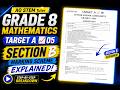 TARGET A 05 Mathematics Section B Explained | Grade 8 Revision 2026 | AO STEM Tutor
