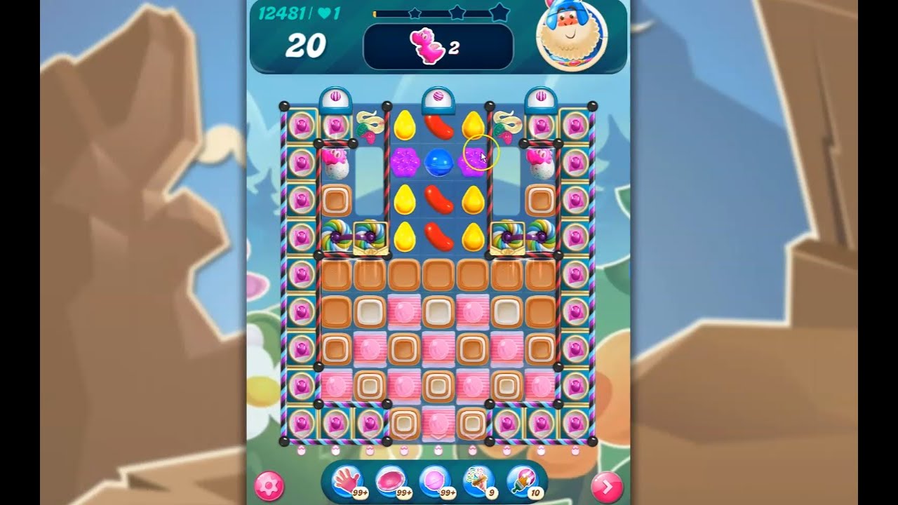 Candy Crush Saga Level 12481 No Boosters - YouTube