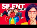 DOING SILENT DARES IN LIBRARY WITH MY BROTHER & SISTER | Rimorav Vlogs