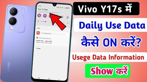 Vivo Y17s me daily usege data kaise show kare | how to enable daily use data in vivo y17s phone
