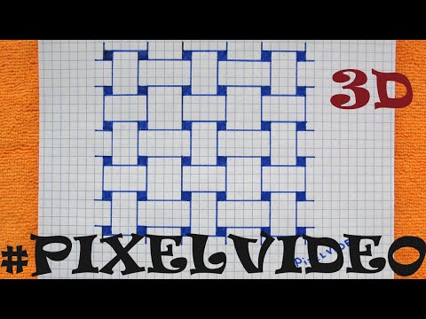 Optical Illusion pattern how to draw /Graph Paper #pixelvideo