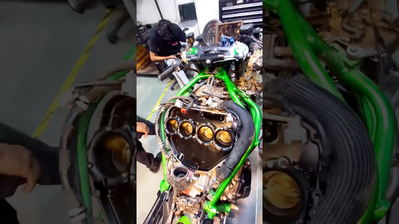 Kawasaki ninja h2 service 👍👍 
