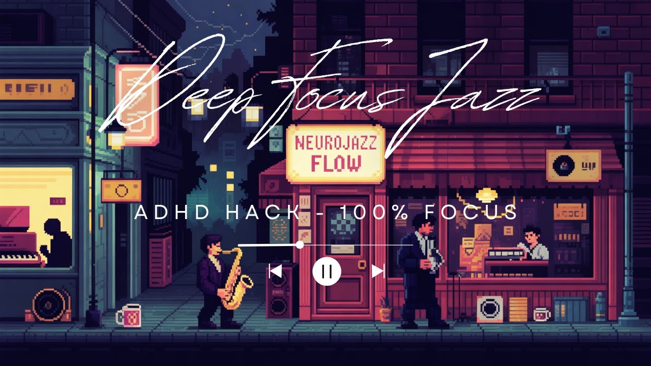 Deep Focus Jazz for Study & ADHD • Quiet Blocks Jazz | Lofi Study Music