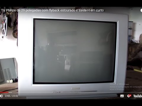 { 128 }# TV Philips de 29 polegadas com flyback estourado e saída H em ...