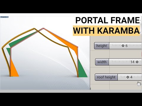 Tutorial: Simple Portal Frame structural analysis with Karamba in Grasshopper and Rhino