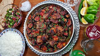 طبخ التبسي العراقي - تبسي خضار مع اللحم