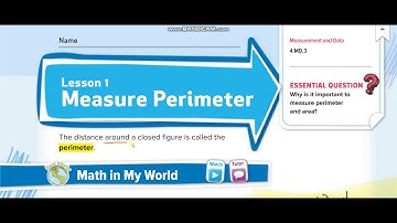 Grade 4 Chapter 13 Lesson 1 Measure Perimeter