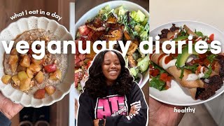 veganuary diaries ep 2: what I eat in a day | oatmeal, salad, taquitos | vegan recipes for beginners