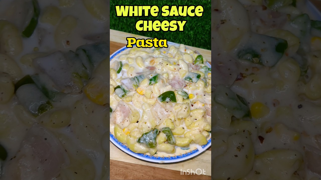 White sauce cheesy pasta Evening snack recipe #youtubeshorts #recipe #easyrecipe