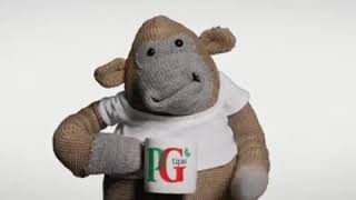 PG Tips gif - monkey shrugs