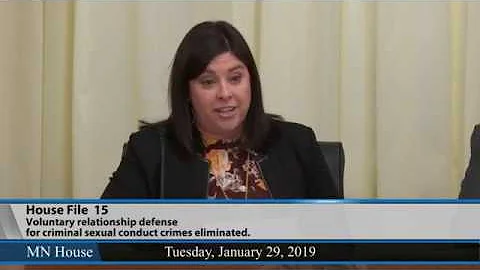 House public safety division hears HF15, bill to eliminate the 'marital rape exception'