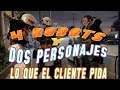 Inedito 4 robots     2 personajes  mira este gran show