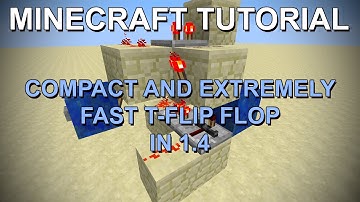 Minecraft Tutorial - Extremely fast and a bit compact T Flip Flop (1.4, no pistons)