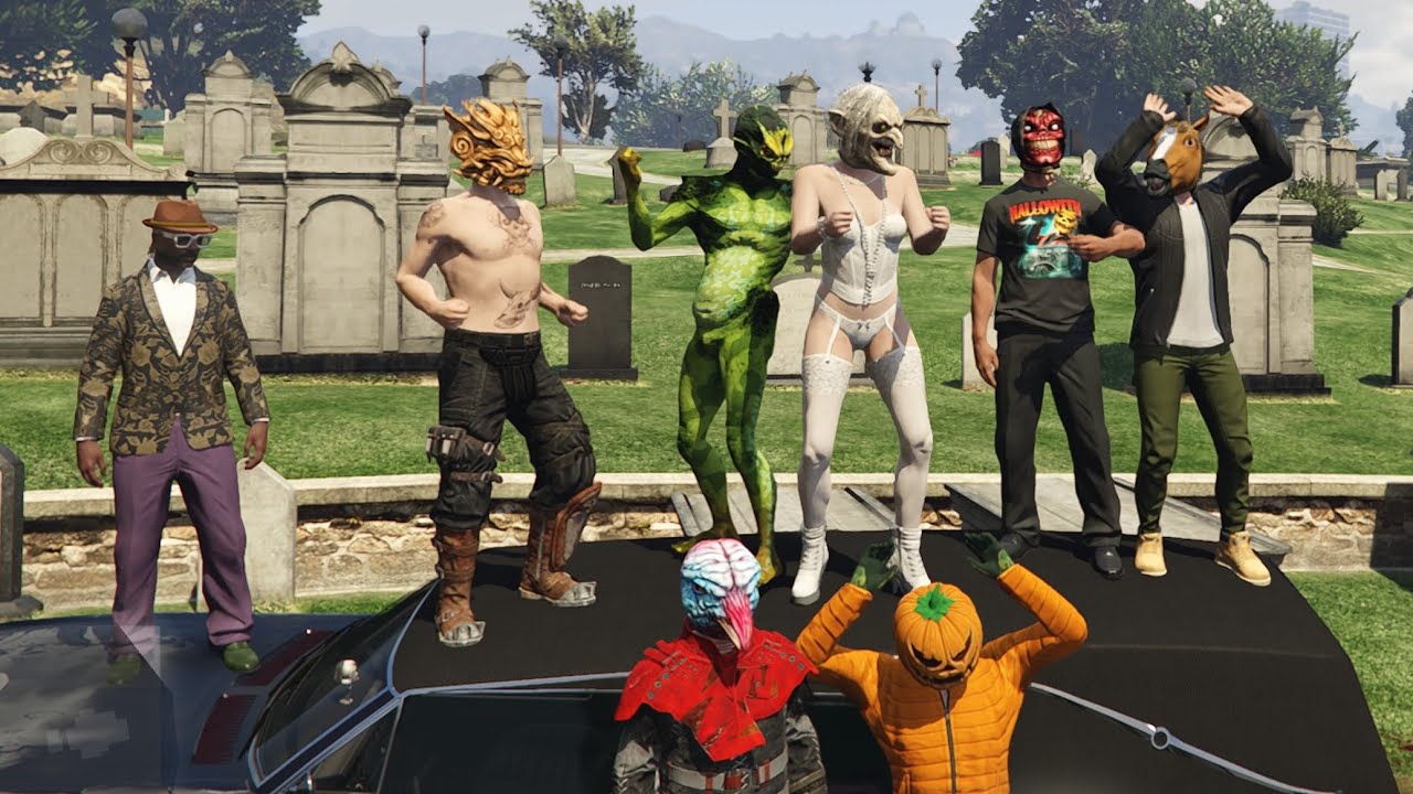 Full blast Halloween - GTA Night funny moments and fails GTAV Online 