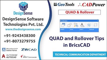 BricsCAD Tutorials: QUAD and Rollover Tips in BricsCAD | How to manage QUAD and Rollover?