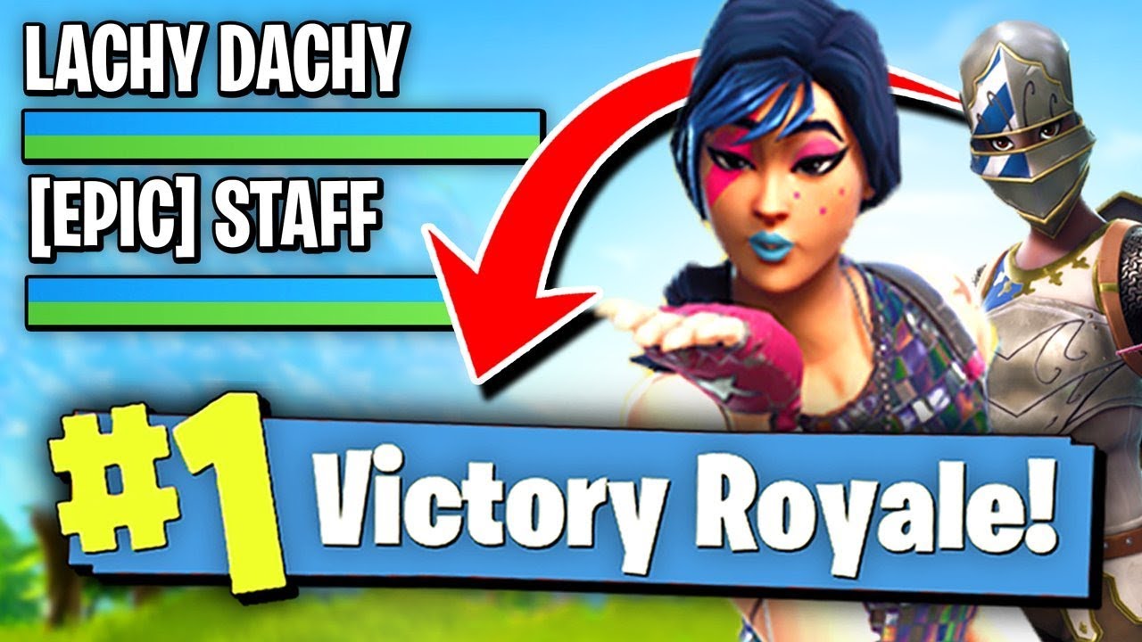 WINNING A Game Of FORTNITE With EPIC STAFF!