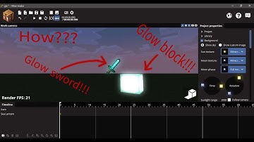 How to make glow diamond sword and glow blocks in Mine-imator for beginners ( tutorial )
