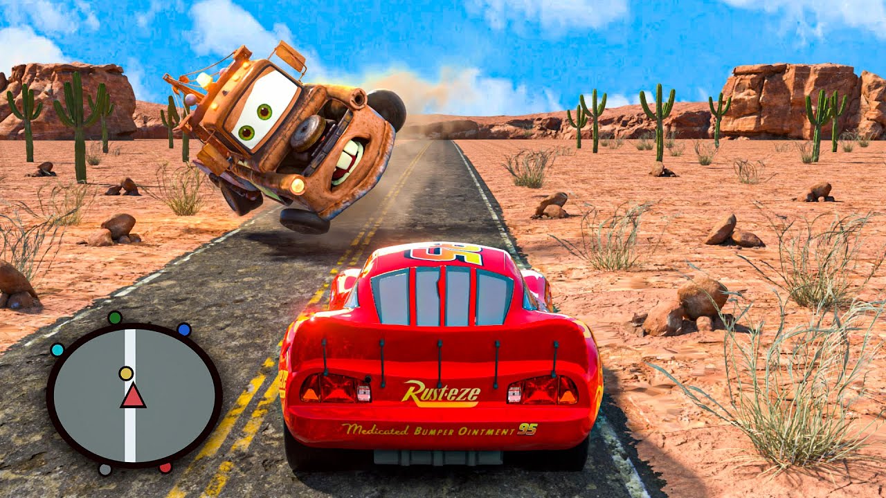 MEU NOVO RELÂMPAGO MCQUEEN E ENCONTREI AMIGOS! JOGO DO FILME CARROS 