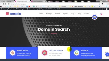 Setup Domain Search Section - "Hoskia | Multipurpose Hosting WordPress Theme"