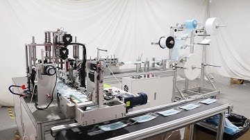 全自动一拖一平面口罩机automatic high speed 3plys mask machine 120-150pcs/min