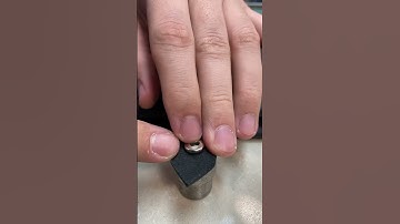 Installing a snap button on a leather wallet #leathercraft #asmr #handmade