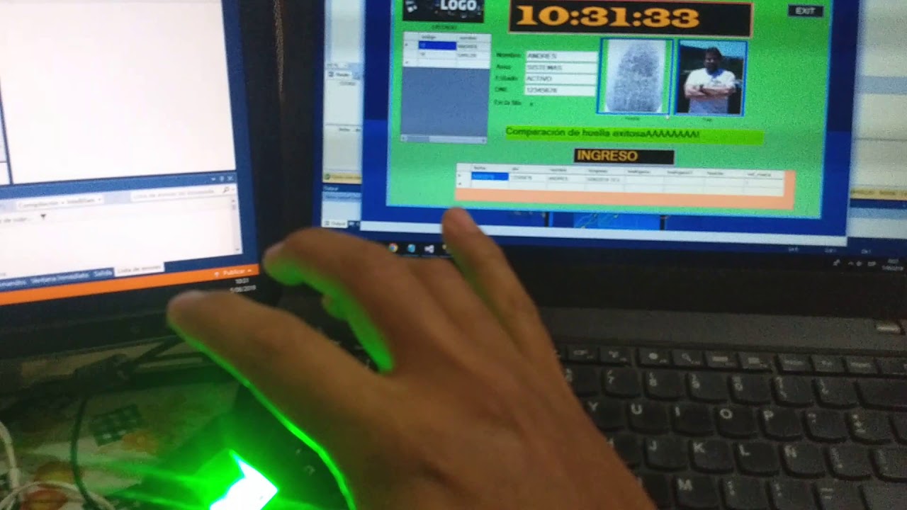 CÓDIGO FUENTE lector huella dactilar YouTube