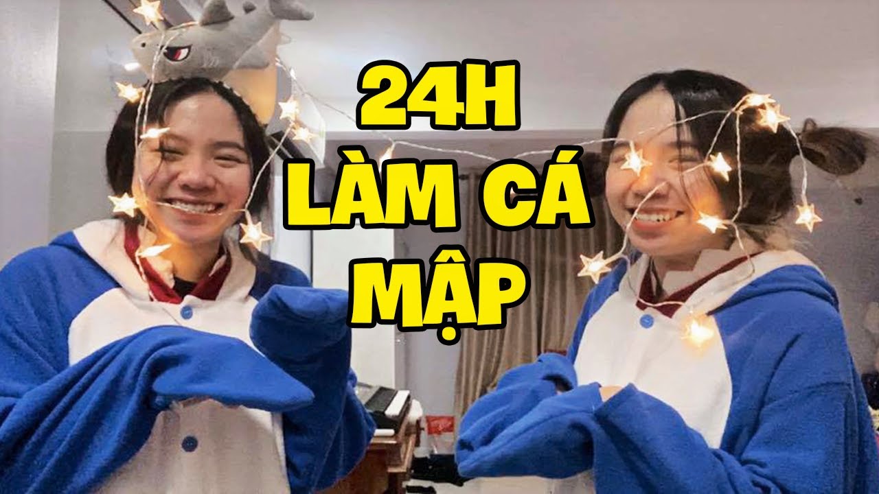 SAMMY CÙNG MÈO SIMMY THỬ THÁCH 24H TRỞ THÀNH CÁ MẬP NGOÀI ĐỜI THẬT | BÉ CAM LÚC BÉ SIÊU CUTE