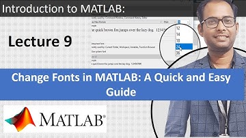 Lecture 9 || how to change matlab code fornt size ???