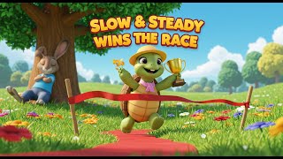 Slow & Steady Wins The Race 🐢✨ | Moral Story Song For Kids #KidsSong #MoralStory