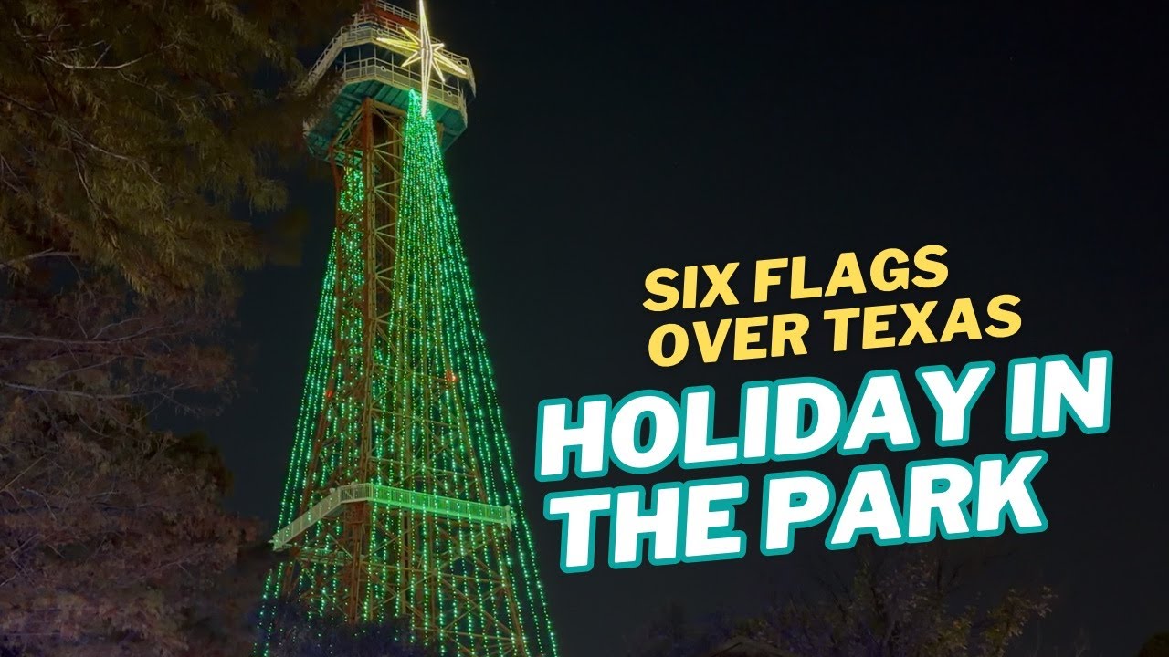 A fun day at Six Flags Over Texas Holiday in the Park 2025 ￼