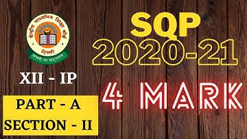 4 Mark | SQP 2020-21 | Class 12 Informatics Practices