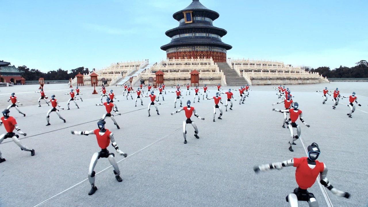 Humanoid robots perform martial arts at Beijing’s Temple of Heaven