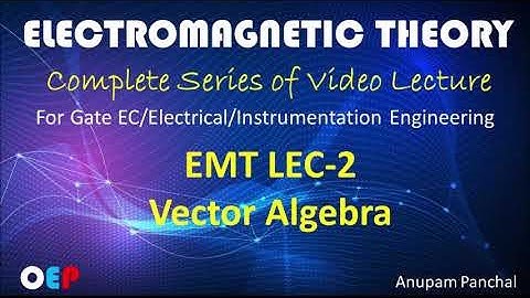ELECTROMAGNETIC THEORY/ VECTOR ALGEBRA LEC-2/Types of Vector /FOR GATE/EC/ELECTRICAL/INTRUMENTATION