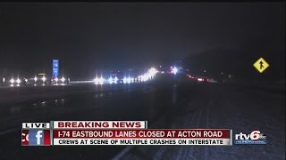 Eastbound I-74 closed at Acton Road