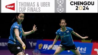 Matsuyama/Nagahara (JPN) vs Kobugabe/Mbabazi (UGA) | Badminton Thomas & Uber Cup 2024