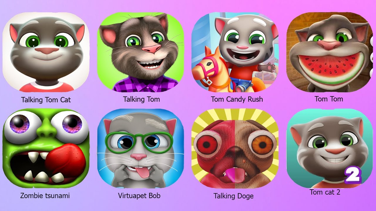 My talking Tom cat 2025,Talking Tom 2,Tom Candy Rush,Talking Tom Gold Run,My Talking Hank,😍😍