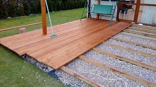 How to build a ground level deck on grass DIY