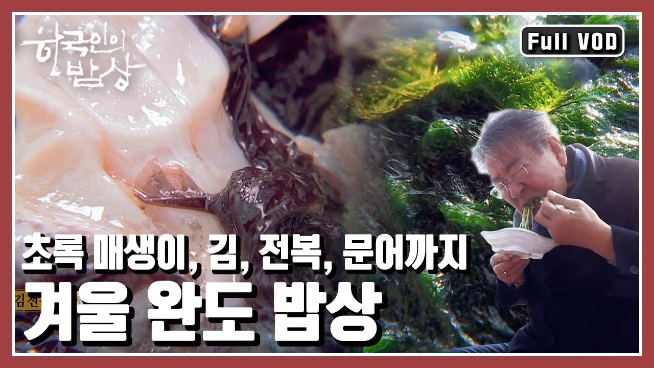 [한국인의밥상★풀버전] 초록 매생이와 김 그리고 향긋한 귤까지 바다가 주는 건강한 선물을 품은 넉넉한 섬, 완도로 가본다 (KBS 20190110 방송)