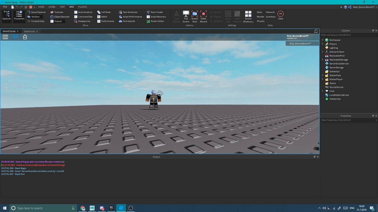 Dash Evade System Sword Equip System Roblox Testing Youtube