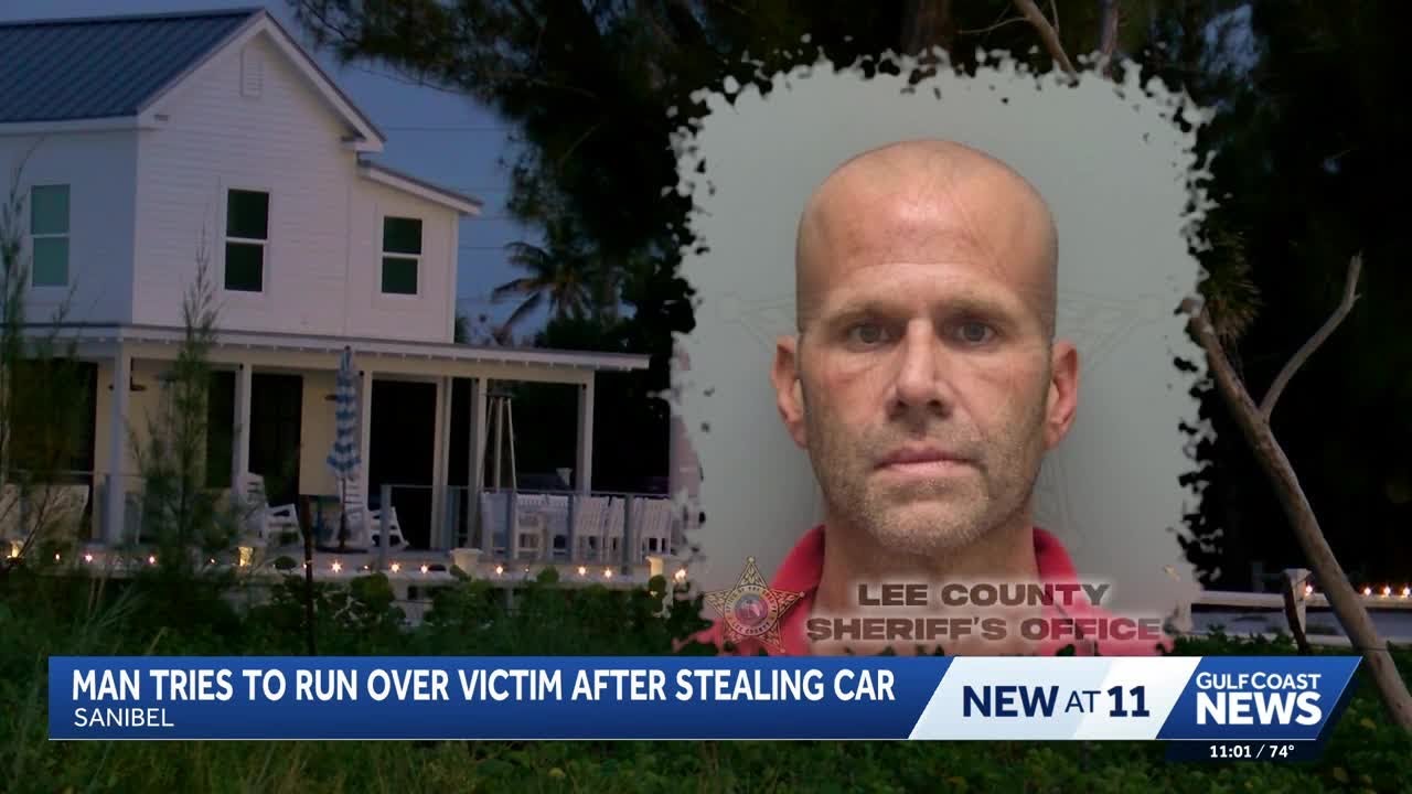 Man accused of stealing car, trying to run over victim on Sanibel - YouTube