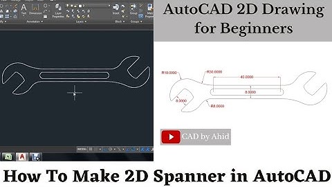 How to Make Spanner in AutoCAD 2D | Autocad 2D and 3D Drawing for beginners | AutoCAD 3D design