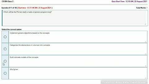 CS304 Quiz No.02 100% correct Solution 2021|| Rising Stars