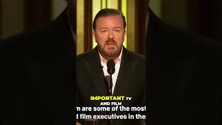 Ricky Gervais&#39;s Savage DiCaprio Joke &amp; Executives Afraid of Ronan Farrow #shorts