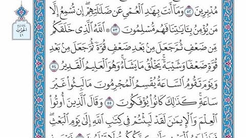 الربع الرابع من الحزب ٤١ من القرآن الكريم - الشيخ ياسر سلامة حدر