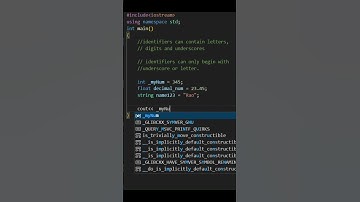 identifiers in c++@ensolutions5210 #identifiers #shorts #coding